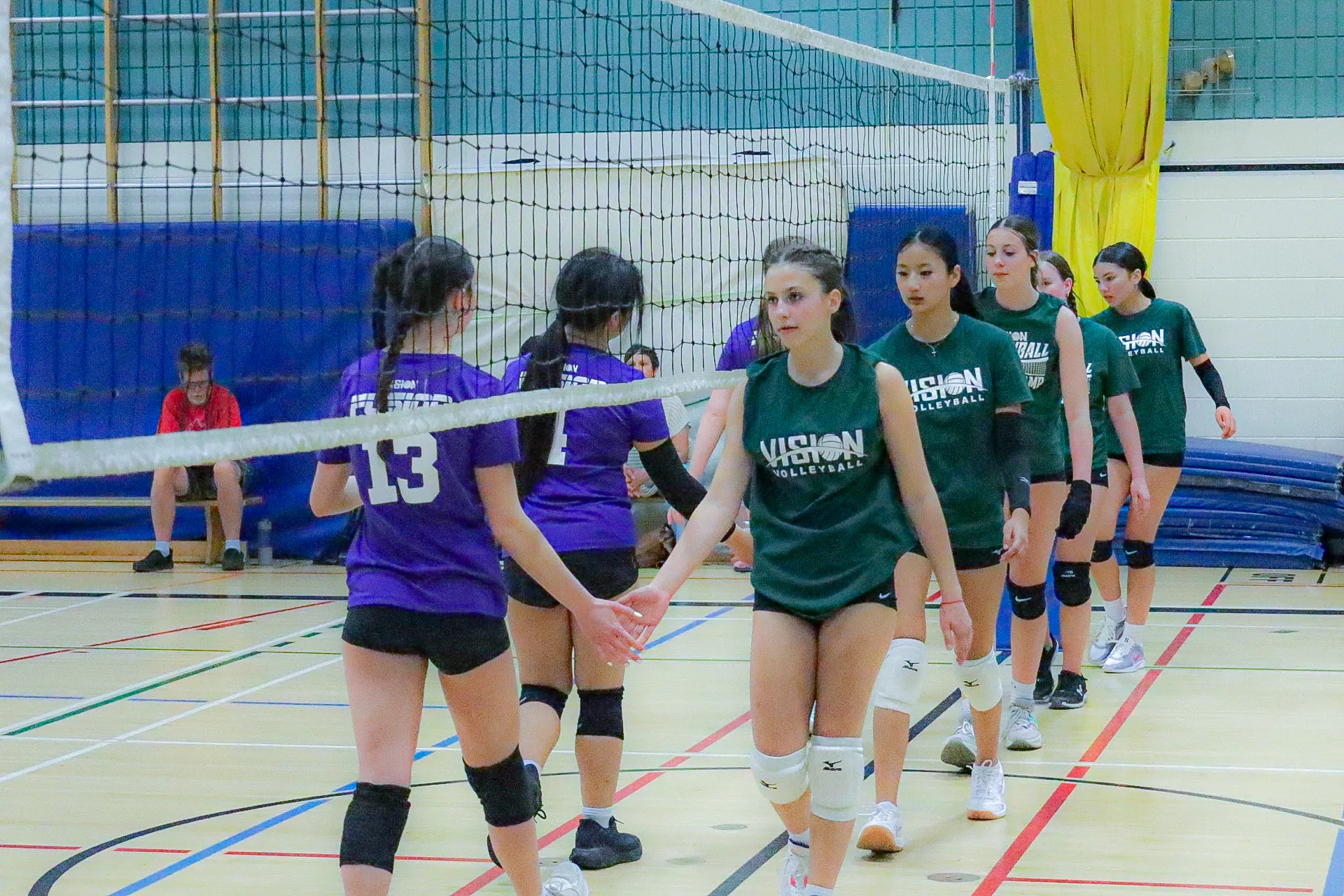 Teams shaking hands at Premier League